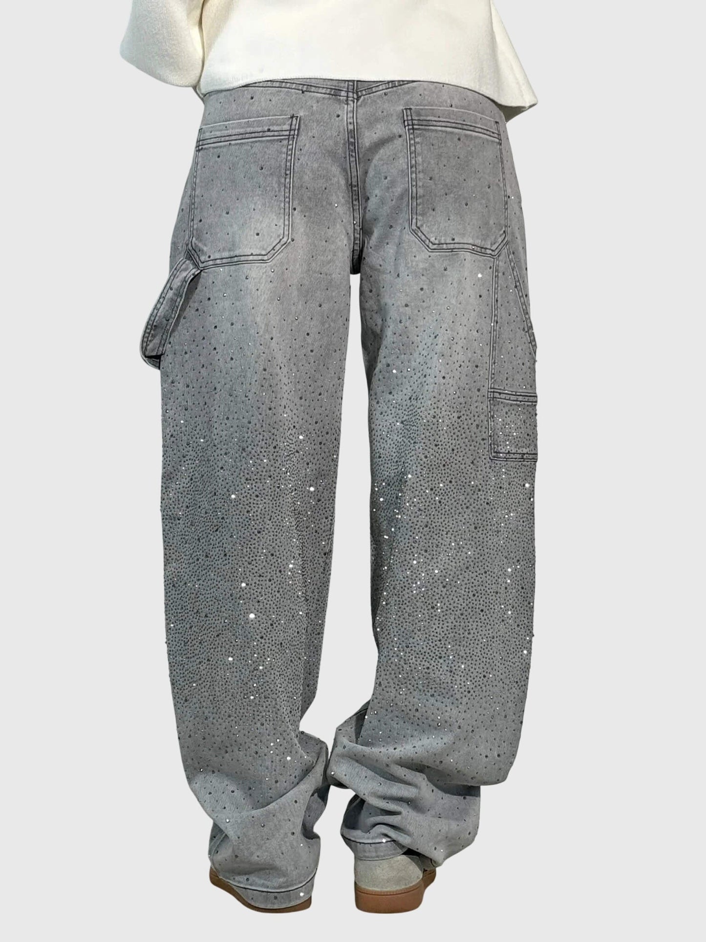 Jeans de Mezclilla con Pedrería para Mujer