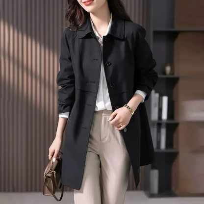 Trench Clásico Abotonado para Mujer