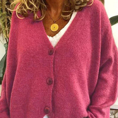 Cárdigan con Botones y Cuello en V para Mujer