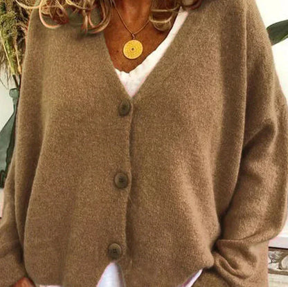 Cárdigan con Botones y Cuello en V para Mujer