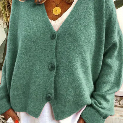 Cárdigan con Botones y Cuello en V para Mujer
