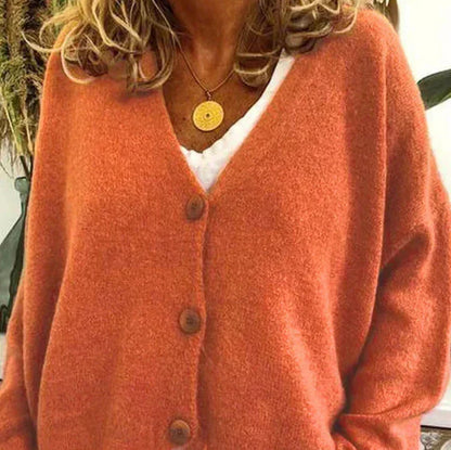 Cárdigan con Botones y Cuello en V para Mujer