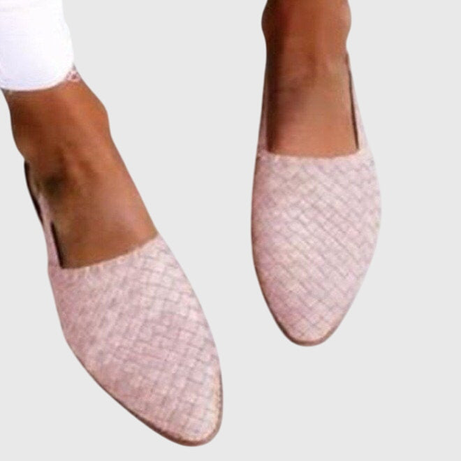 Zapatos Planos Trenzados Sin Cordones para Mujer