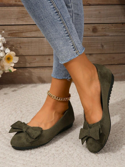 Zapatos Planos Slip-On con Detalle de Lazo para Mujer
