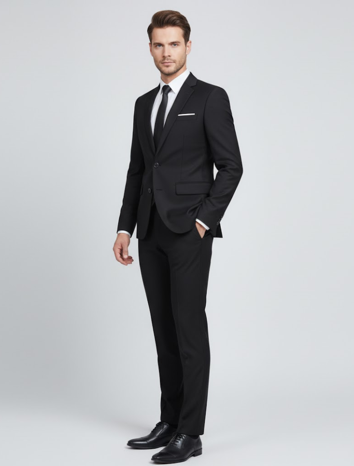 Traje formal entallado slim fit para hombre
