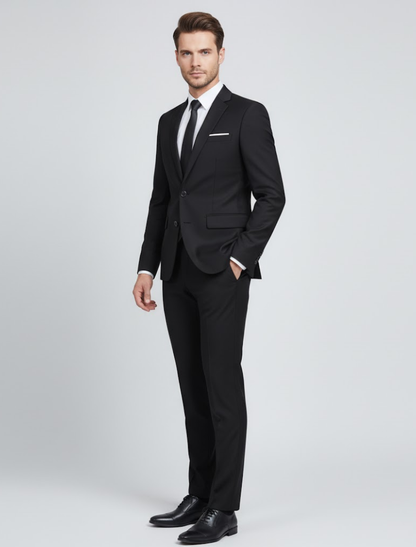Traje formal entallado slim fit para hombre