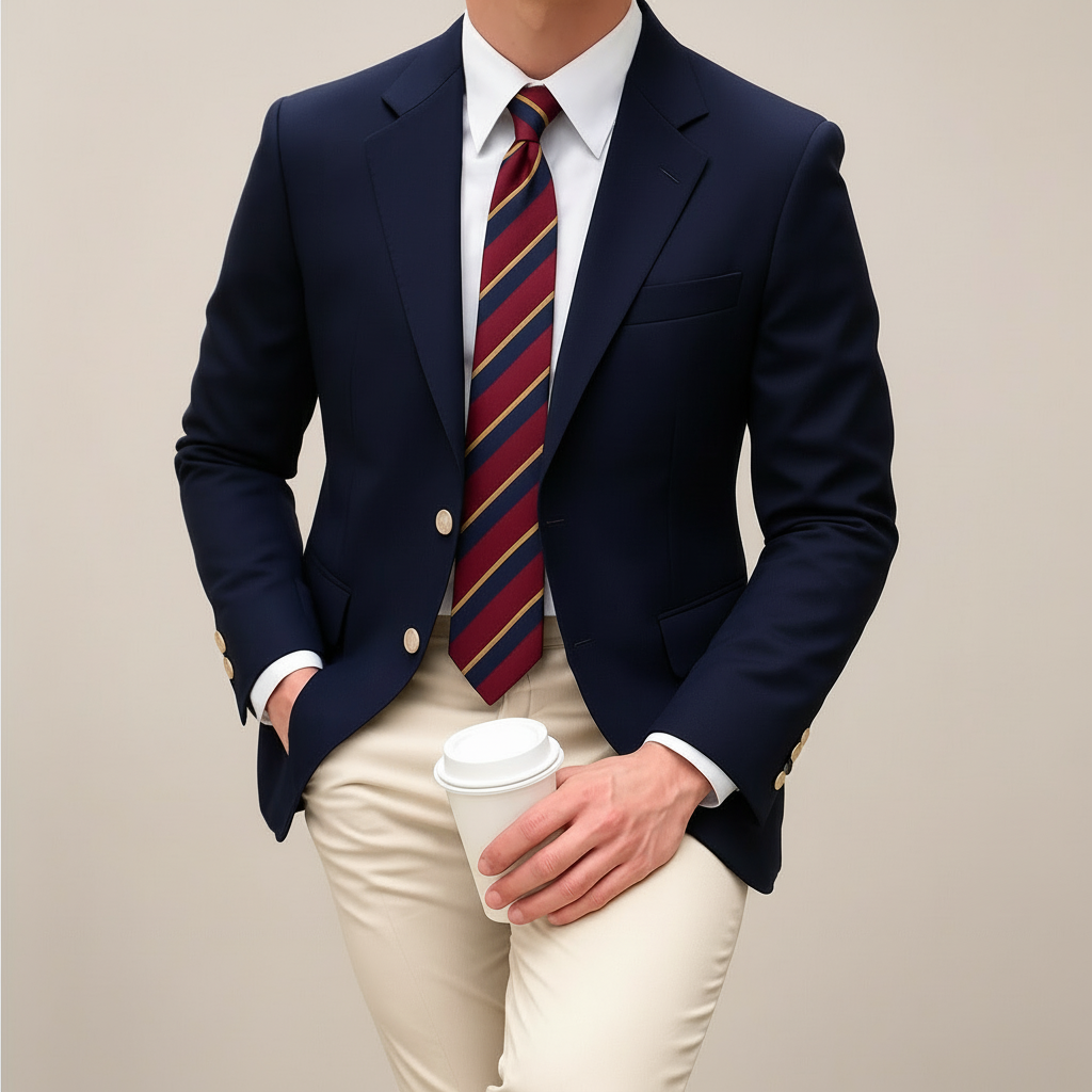 Blazer ligero entallado de primavera para hombre