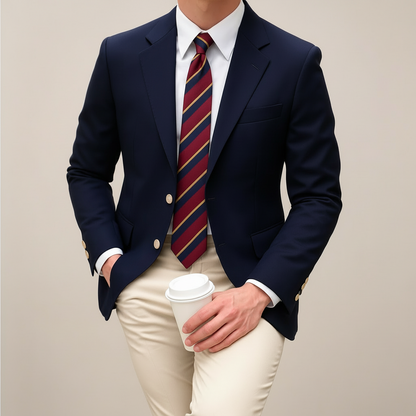 Blazer ligero entallado de primavera para hombre