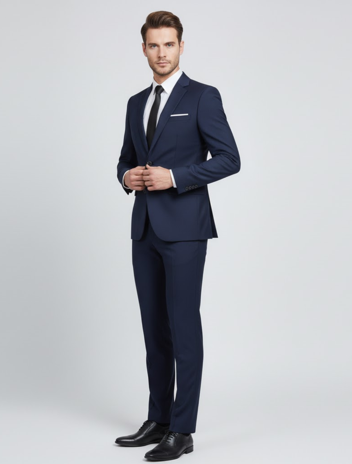 Traje formal entallado slim fit para hombre