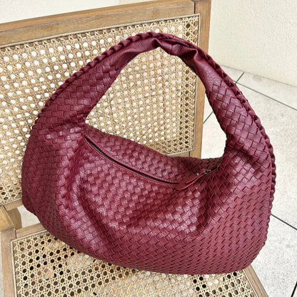 Cartera de Cuero Trenzado para Mujer