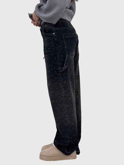 Jeans de Mezclilla con Pedrería para Mujer