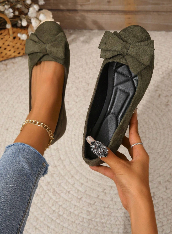 Zapatos Planos Slip-On con Detalle de Lazo para Mujer