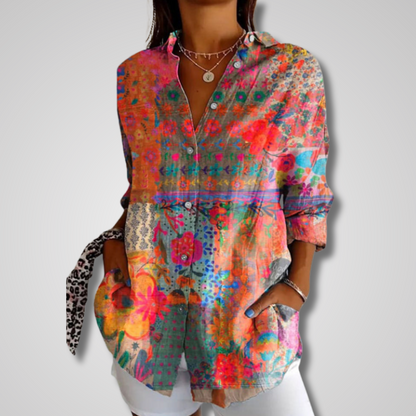 Blusa casual retro de verano para mujer