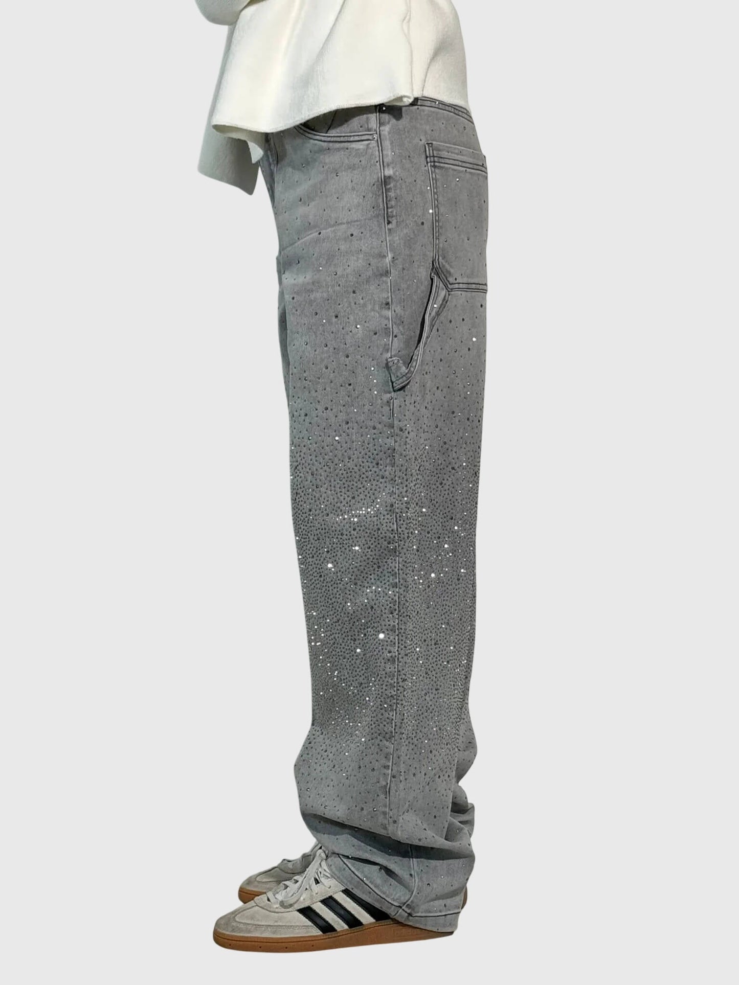 Jeans de Mezclilla con Pedrería para Mujer