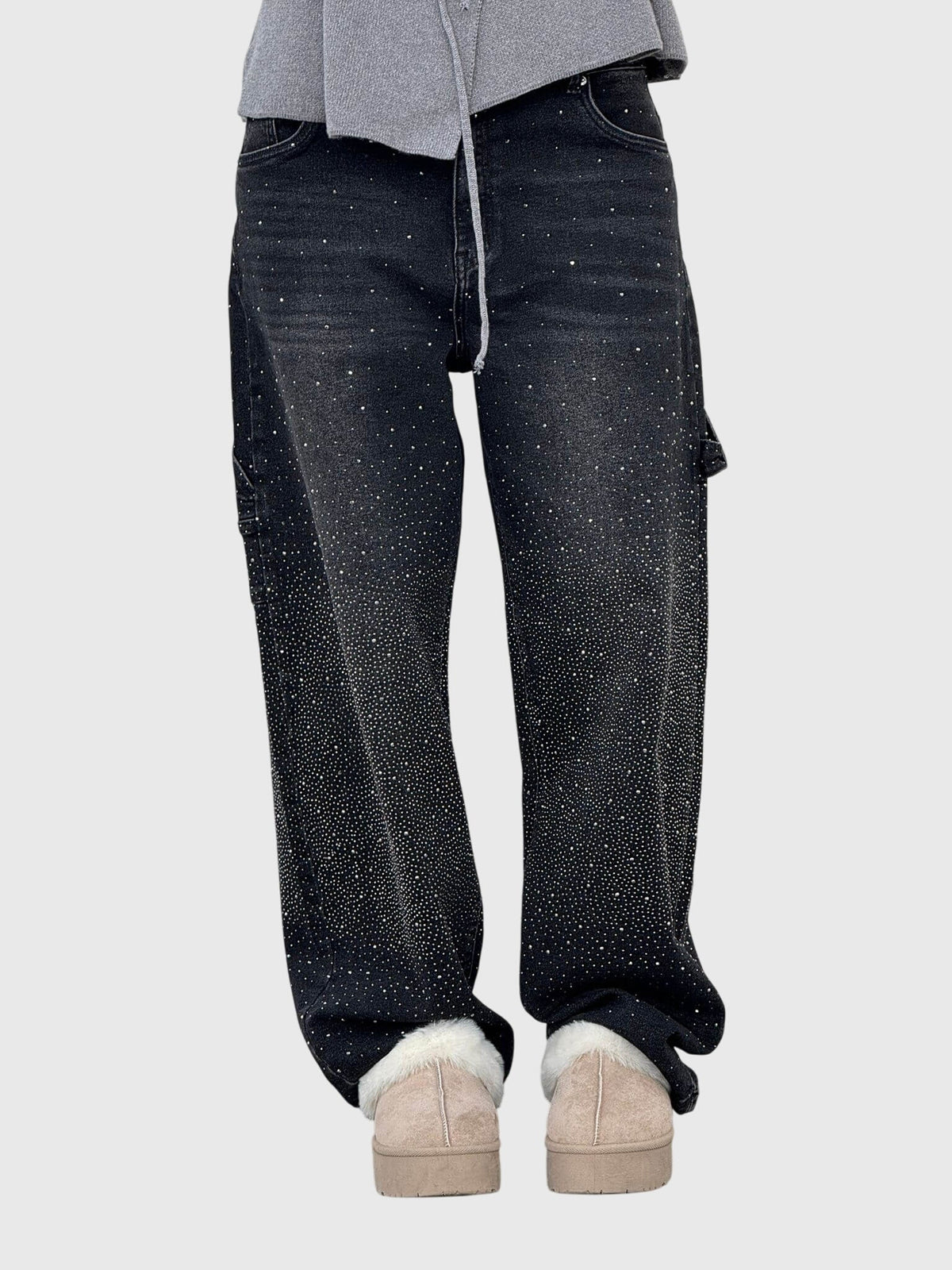 Jeans de Mezclilla con Pedrería para Mujer