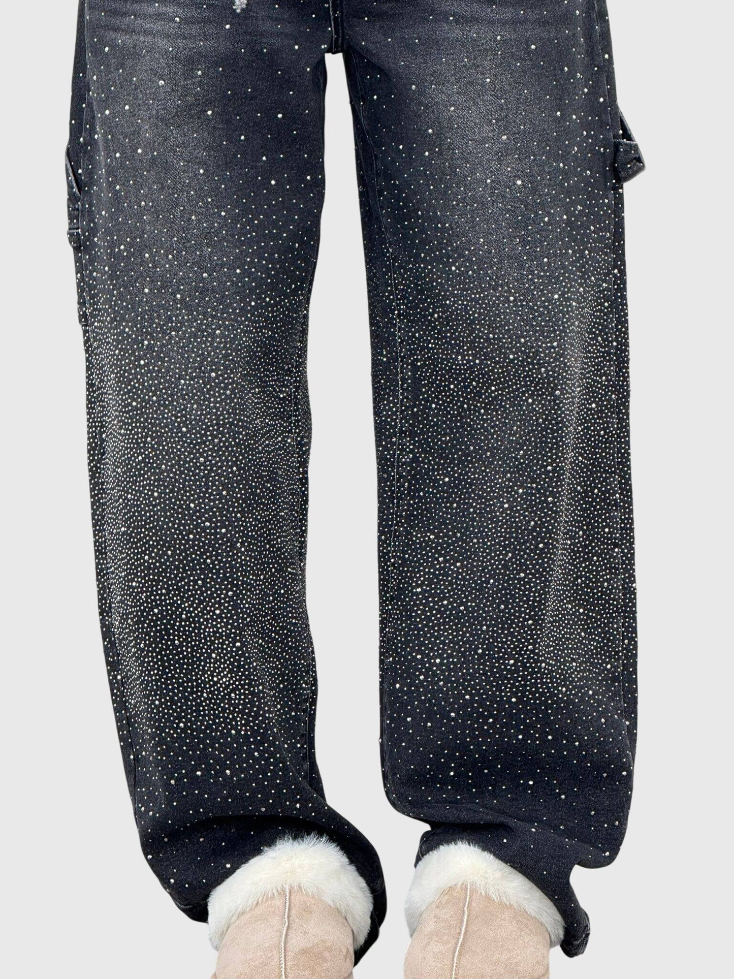 Jeans de Mezclilla con Pedrería para Mujer