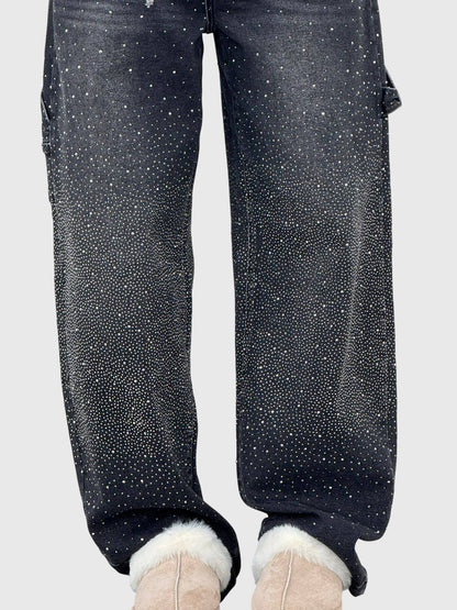 Jeans de Mezclilla con Pedrería para Mujer