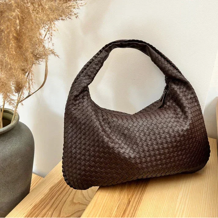 Cartera de Cuero Trenzado para Mujer