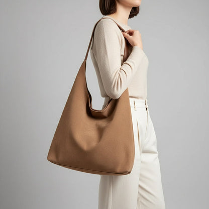 Bolso de Hombro Tipo Hobo de Gamuza para Mujer