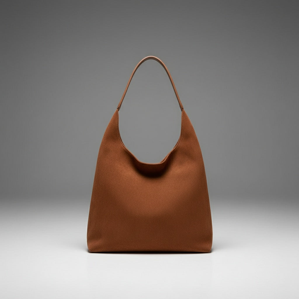 Bolso de Hombro Tipo Hobo de Gamuza para Mujer