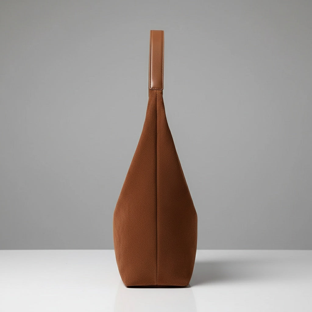 Bolso de Hombro Tipo Hobo de Gamuza para Mujer