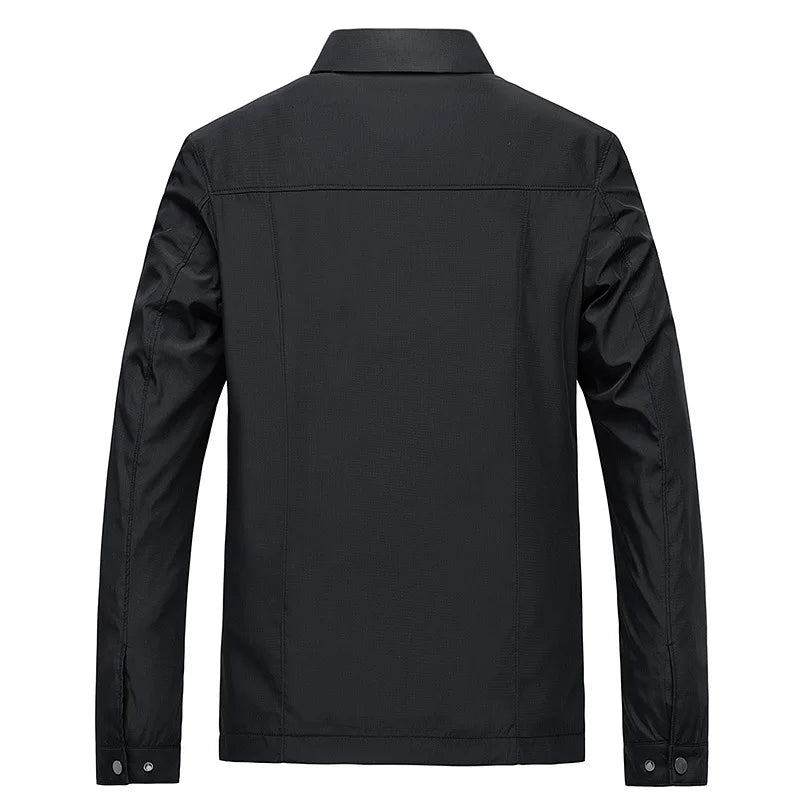 Chaqueta casual minimalista con cierre frontal para hombre