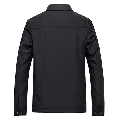 Chaqueta casual minimalista con cierre frontal para hombre
