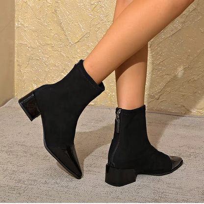 Botines de Invierno con Tacón Grueso para Mujer