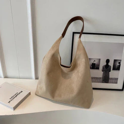 Bolso de Hombro Tipo Hobo de Gamuza para Mujer