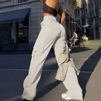Pantalones Cargo Urbanos de Tiro Alto para Mujer