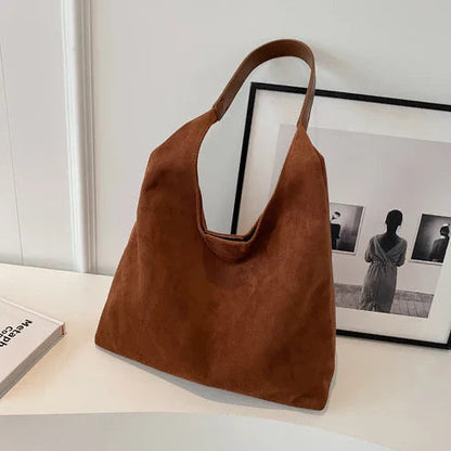 Bolso de Hombro Tipo Hobo de Gamuza para Mujer