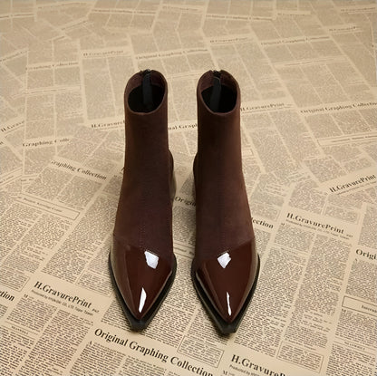 Botines de Invierno con Tacón Grueso para Mujer