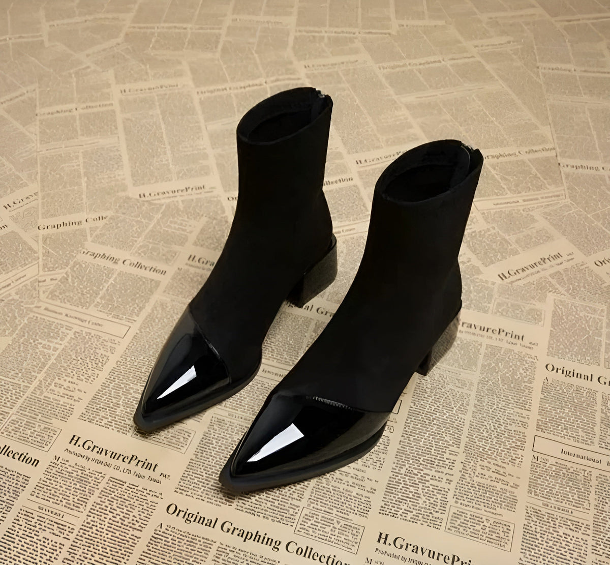 Botines de Invierno con Tacón Grueso para Mujer