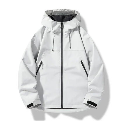 Chaqueta Cortavientos Impermeable con Capucha para Hombre