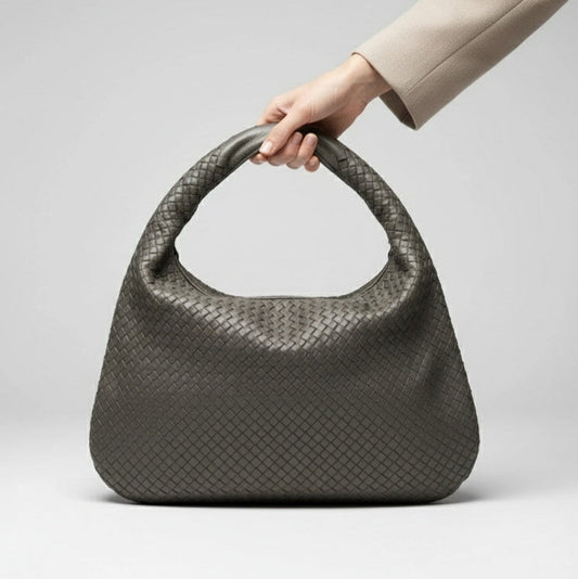 Cartera de Cuero Trenzado para Mujer