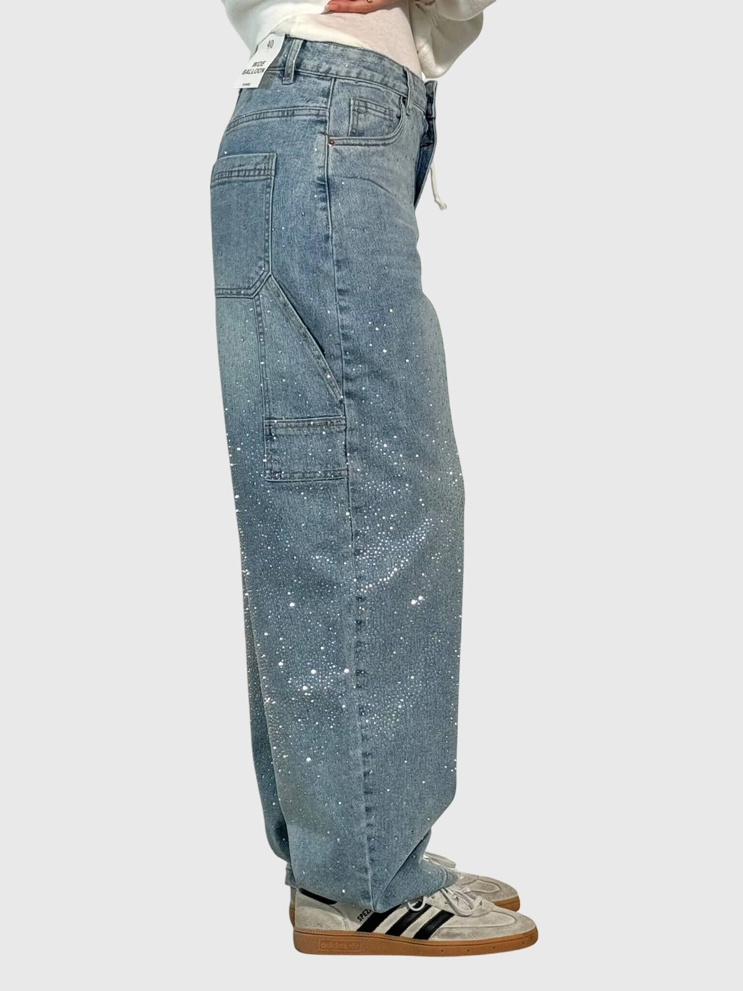 Jeans de Mezclilla con Pedrería para Mujer