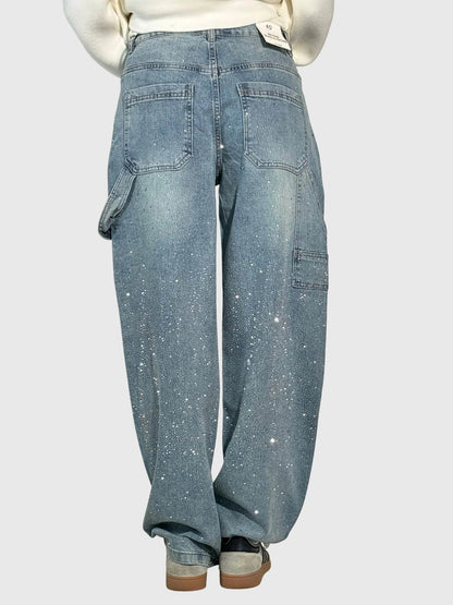Jeans de Mezclilla con Pedrería para Mujer