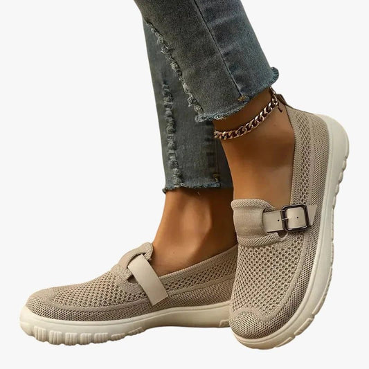 Zapatos Cómodos Slip-On con Soporte de Arco y Correa con Hebilla para Mujer