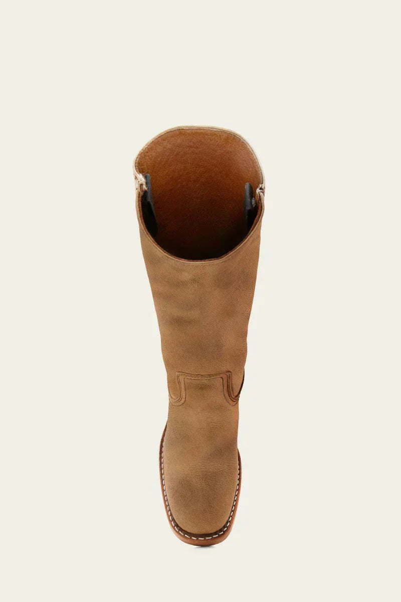 Botas hasta la Rodilla Ajustadas de Cuero con Suela Chunky Dentada para Mujer