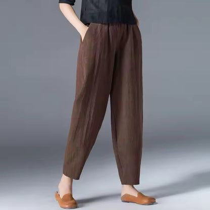 Pantalón Ligero de Verano con Pretina Elástica para Mujer
