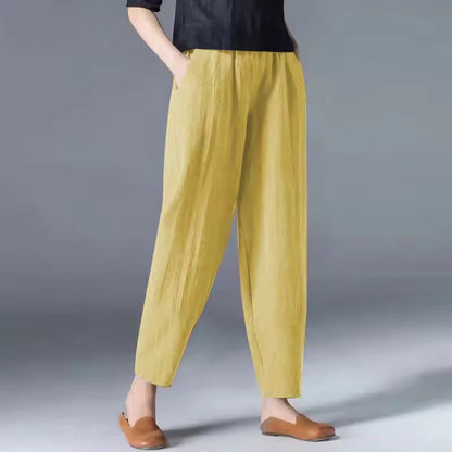 Pantalón Ligero de Verano con Pretina Elástica para Mujer