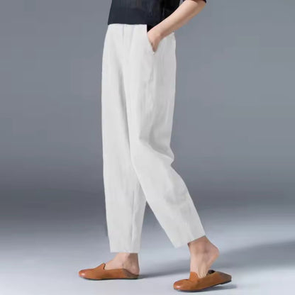 Pantalón Ligero de Verano con Pretina Elástica para Mujer