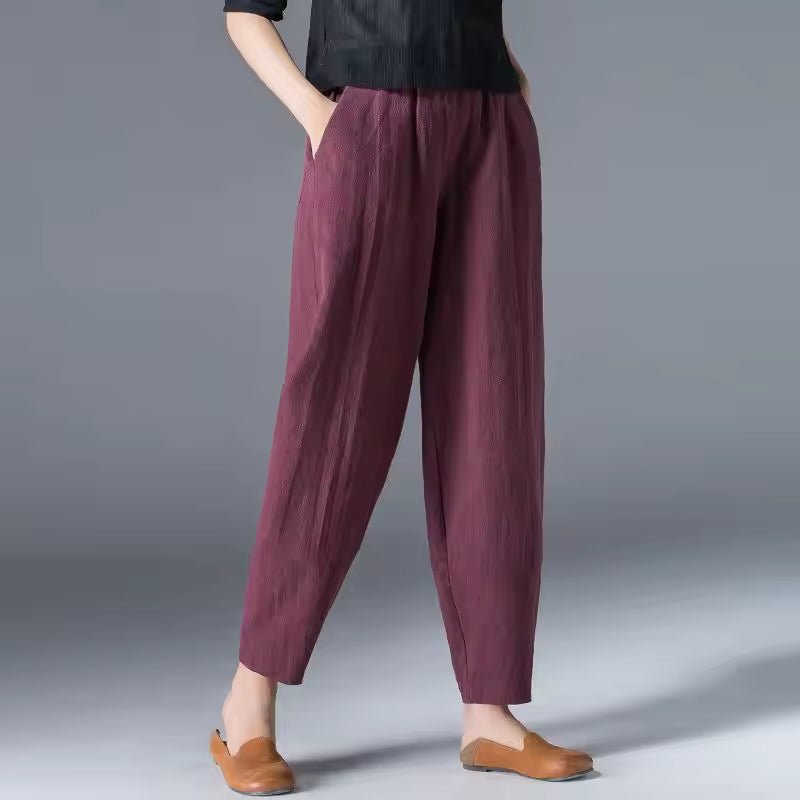Pantalón Ligero de Verano con Pretina Elástica para Mujer