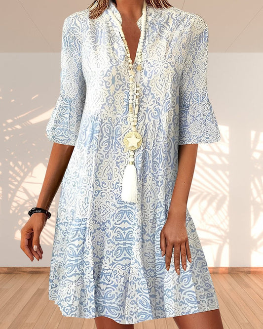 Vestido túnica ligero con estampado bohemio y corte holgado para Mujer