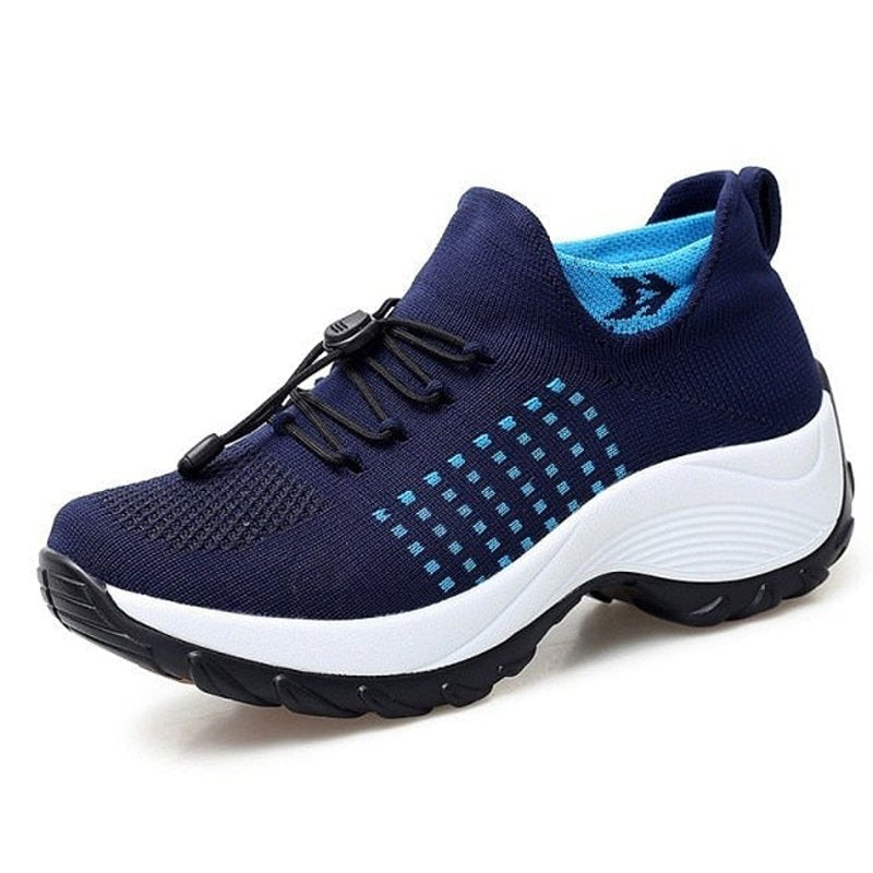 Zapatillas Ortopédicas con Plataforma y Cordones con Amortiguación para Mujer