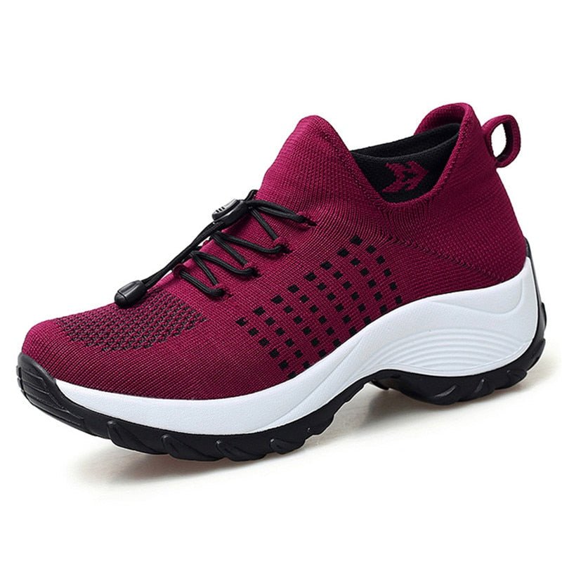 Zapatillas Ortopédicas con Plataforma y Cordones con Amortiguación para Mujer