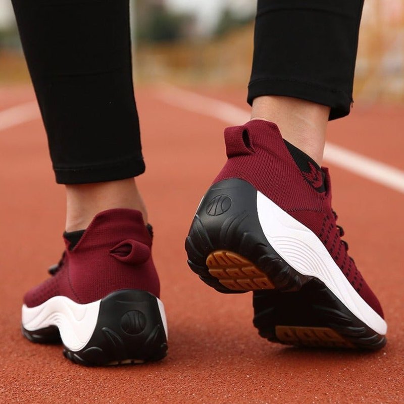 Zapatillas Ortopédicas con Plataforma y Cordones con Amortiguación para Mujer