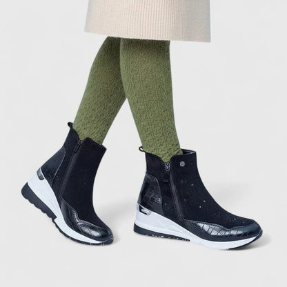Botines Ortopédicos con Cuña y Cierre para Mujer