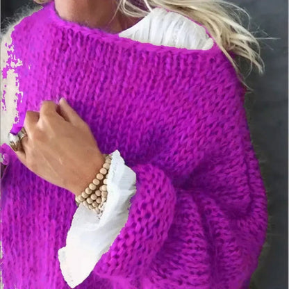 Chaleco Suéter de Punto Afelpado y Holgado para Mujer