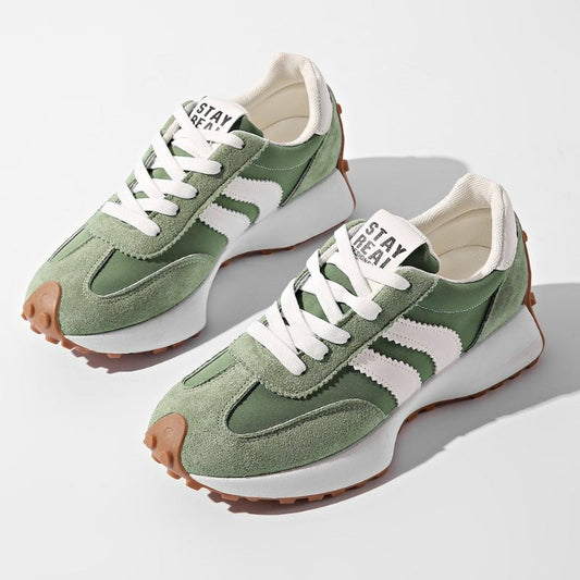Zapatillas con plataforma chunky y cordones estilo vintage para mujer